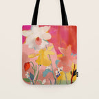 blooming abstract pink Tote Bag Gallery Image 1