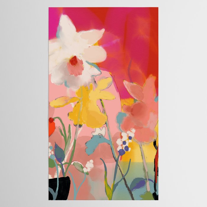 blooming abstract pink Tablecloth Gallery Image 2