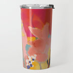 blooming abstract pink Travel Mug Gallery Image 2