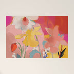 blooming abstract pink Welcome Mat Gallery Image 1