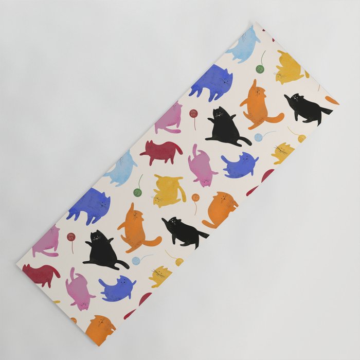 Rainbow Kittens Pattern Yoga Mat Gallery Image 1