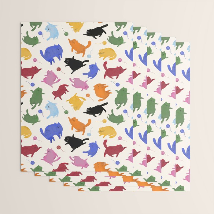 Rainbow Kittens Pattern Wrapping Paper Gallery Image 3