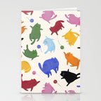 Rainbow Kittens Pattern Stationery Card Gallery Image 2