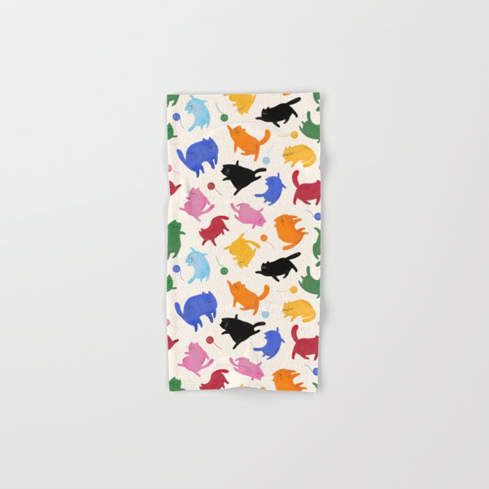 Rainbow Kittens Pattern Bath Towel Gallery Image 1