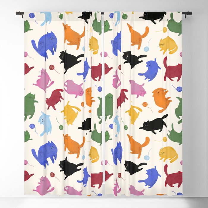 Rainbow Kittens Pattern Window Curtain Gallery Image 5