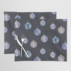 Disco balls party time pattern dark Placemat Gallery Image 1