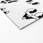 Vintage cartoon mascot face doodle pattern Welcome Mat Gallery Image 2
