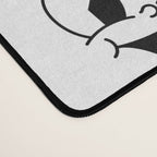 Vintage cartoon mascot face doodle pattern Desk Mat Gallery Image 4