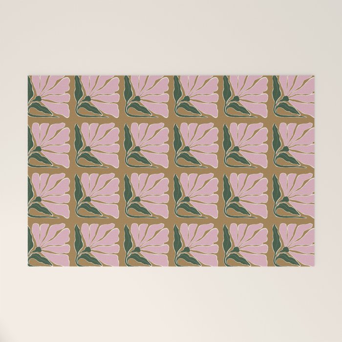 Bold Blooming V Welcome Mat Gallery Image 1