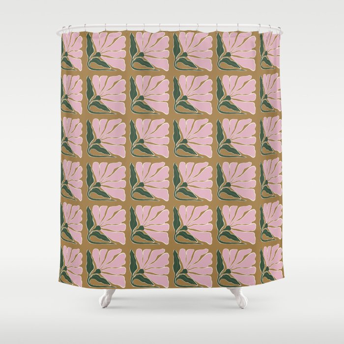 Bold Blooming V Shower Curtain Gallery Image 1