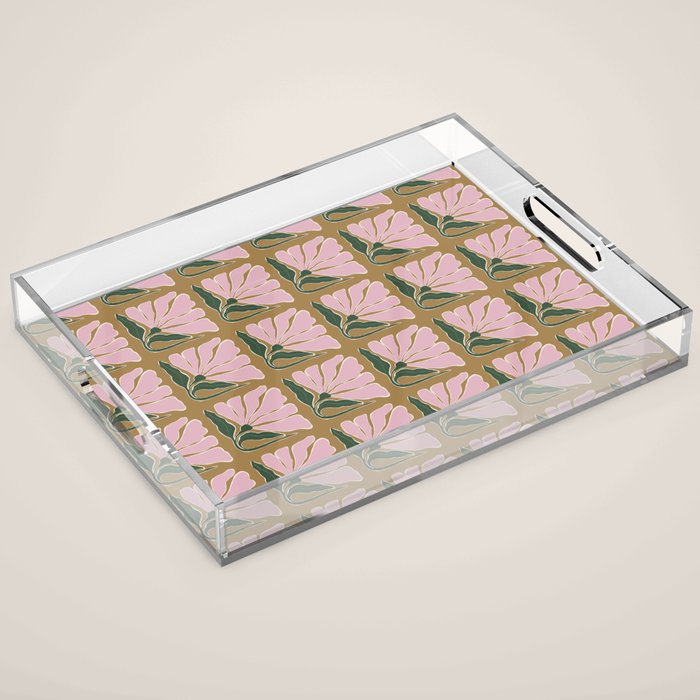Bold Blooming V Acrylic Tray Gallery Image 1