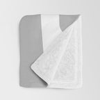 Mid Century Modern Retro Abstract Minimalist Piquet Pattern in Gray and White Throw Blanket Gallery Image 3