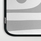 Mid Century Modern Retro Abstract Minimalist Piquet Pattern in Gray and White Laptop Sleeve Gallery Image 3