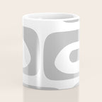 Mid Century Modern Retro Abstract Minimalist Piquet Pattern in Gray and White Coffee Mug Gallery Image 4