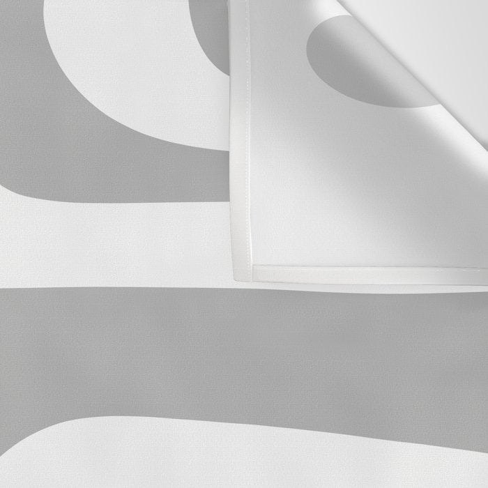 Mid Century Modern Retro Abstract Minimalist Piquet Pattern in Gray and White Wall Tapestry Gallery Image 3