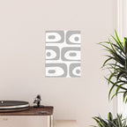 Mid Century Modern Retro Abstract Minimalist Piquet Pattern in Gray and White Poster Gallery Image 2