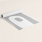 Mid Century Modern Retro Abstract Minimalist Piquet Pattern in Gray and White Yoga Mat Gallery Image 2
