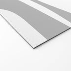 Mid Century Modern Retro Abstract Minimalist Piquet Pattern in Gray and White Welcome Mat Gallery Image 2