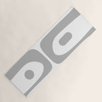 Mid Century Modern Retro Abstract Minimalist Piquet Pattern in Gray and White Yoga Mat Gallery Image 1