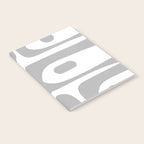 Mid Century Modern Retro Abstract Minimalist Piquet Pattern in Gray and White Notebook Gallery Image 2