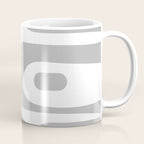 Mid Century Modern Retro Abstract Minimalist Piquet Pattern in Gray and White Coffee Mug Gallery Image 1