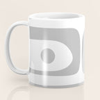 Mid Century Modern Retro Abstract Minimalist Piquet Pattern in Gray and White Coffee Mug Gallery Image 3
