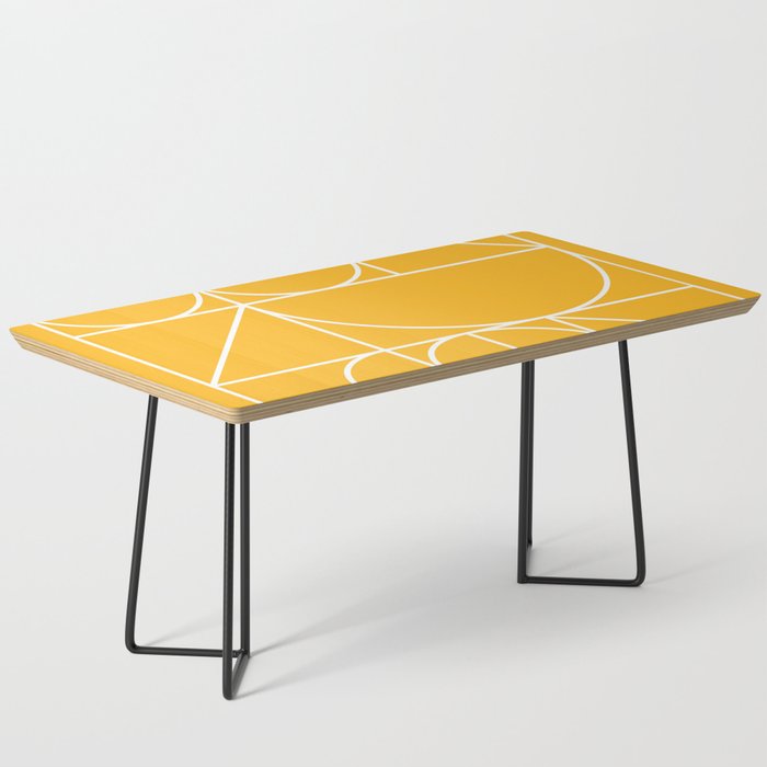 Modern Geometric 77 Yellow Coffee Table Gallery Image 1