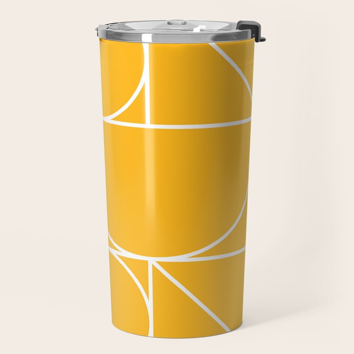 Modern Geometric 77 Yellow Travel Mug Gallery Image 2