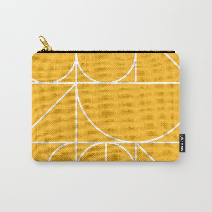 Modern Geometric 77 Yellow Carry All Pouch Gallery Image 1