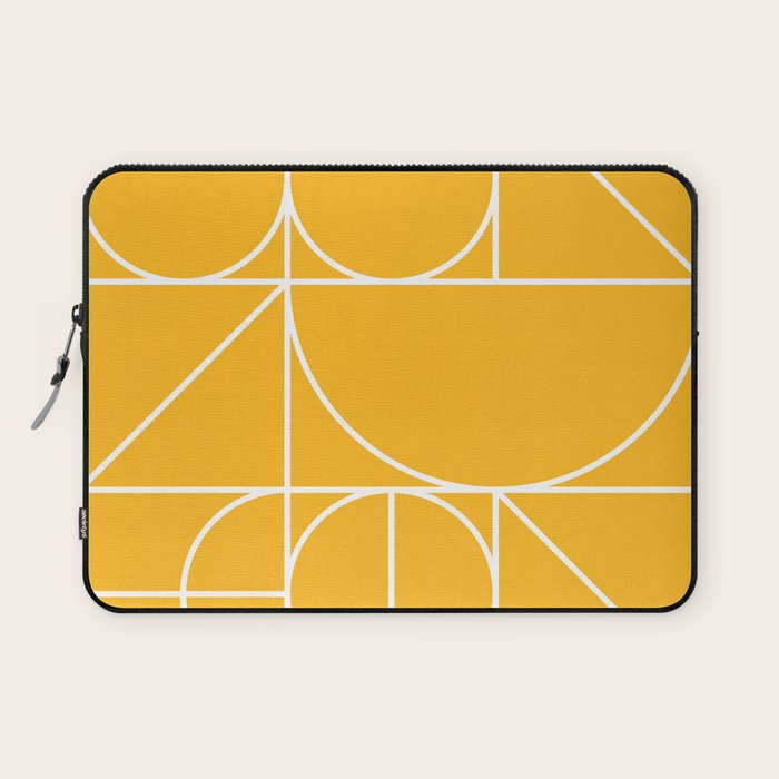 Modern Geometric 77 Yellow Laptop Sleeve Gallery Image 1