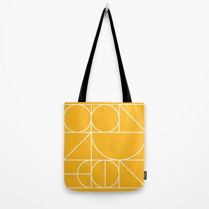 Modern Geometric 77 Yellow Tote Bag Gallery Image 2