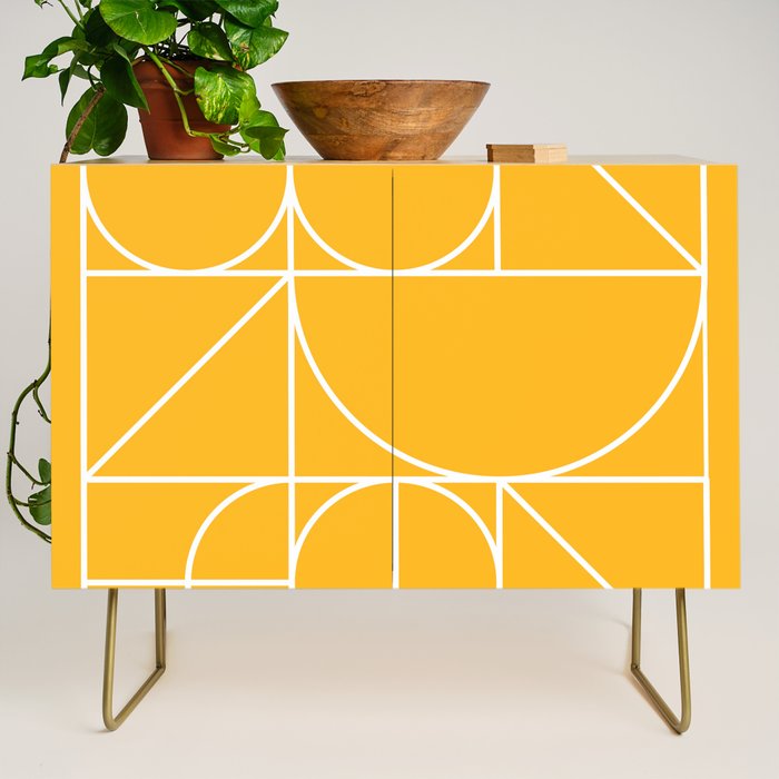 Modern Geometric 77 Yellow Credenza Gallery Image 1