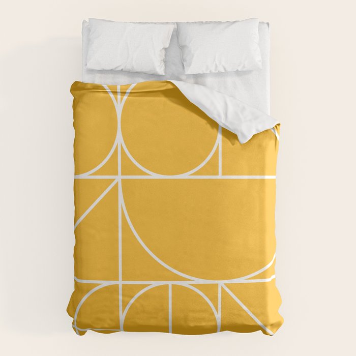 Modern Geometric 77 Yellow Duvet Cover Gallery Image 6