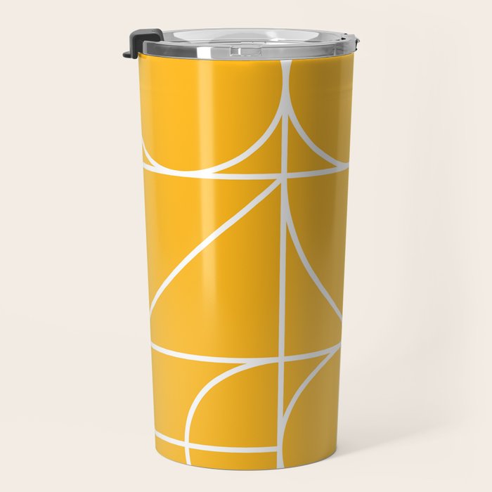 Modern Geometric 77 Yellow Travel Mug Gallery Image 3