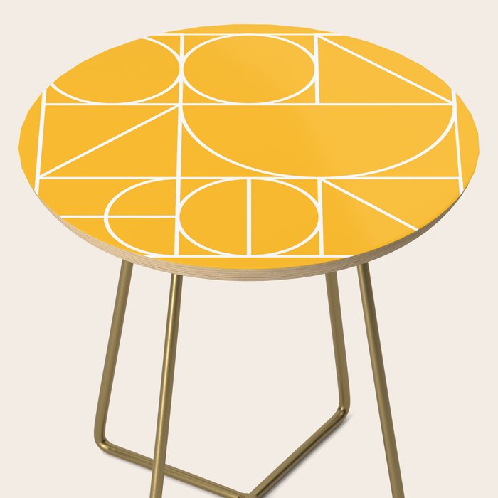 Modern Geometric 77 Yellow Side Table Gallery Image 2