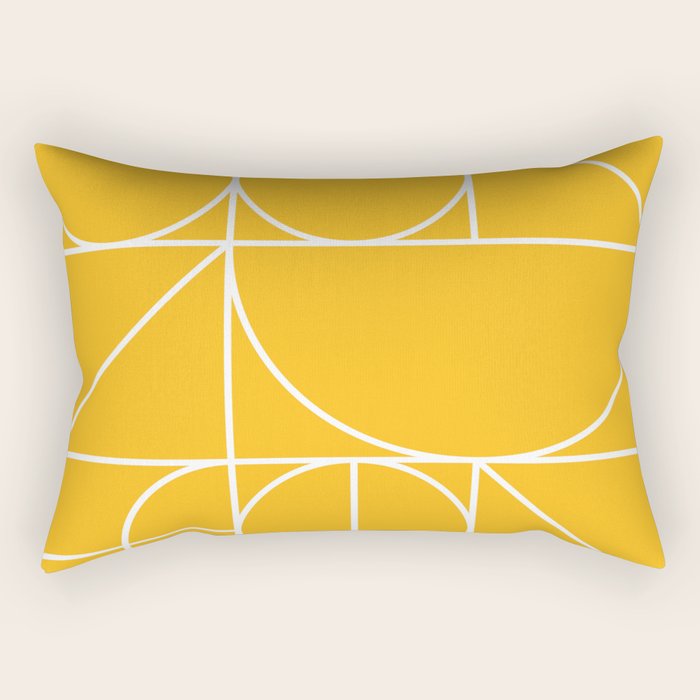 Modern Geometric 77 Yellow Rectangular Pillow Gallery Image 1