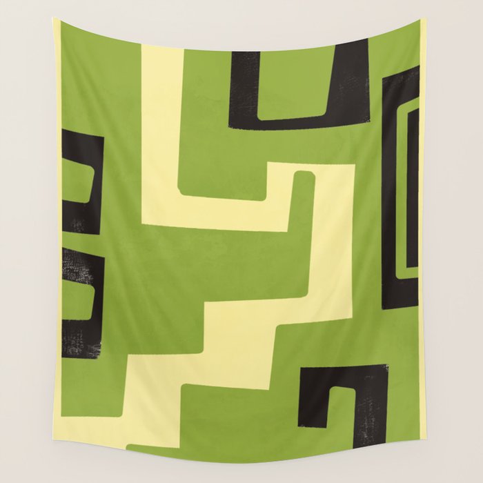 Modern Abstract Minimal Shapes 148 Wall Tapestry Gallery Image 2