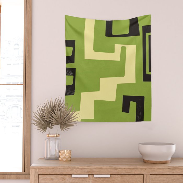 Modern Abstract Minimal Shapes 148 Wall Tapestry Gallery Image 2