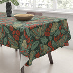 Moths in Emerald Twilight Tablecloth Gallery Image 3
