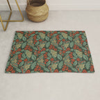 Moths in Emerald Twilight Rug Gallery Image 1