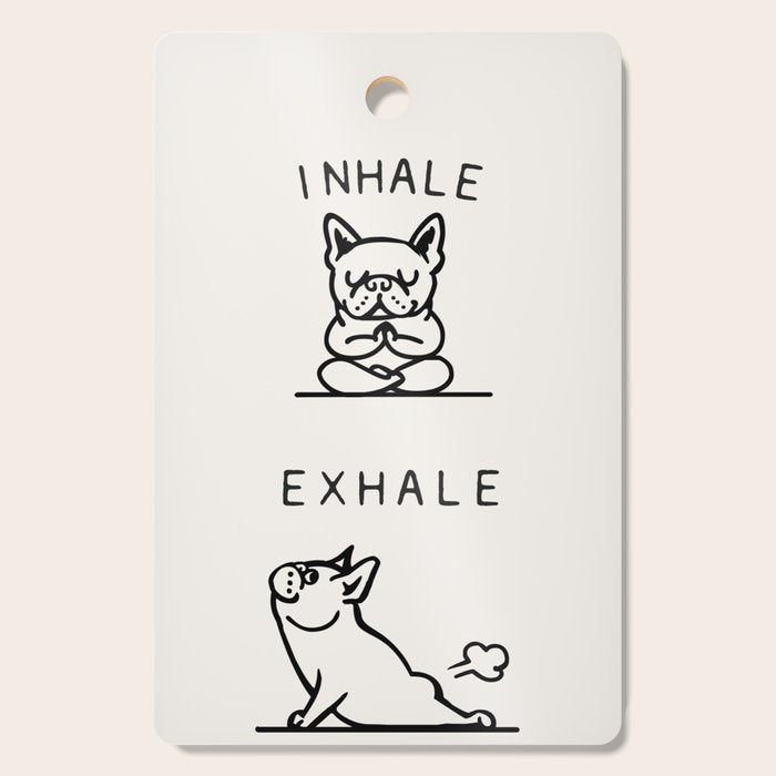 Inhale Exhale Frenchie Cutting Board Gallery Image 1