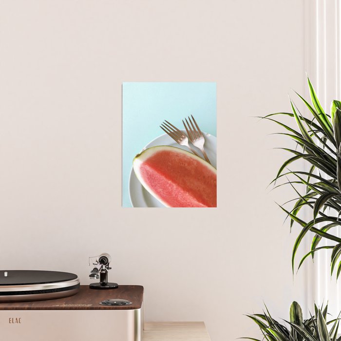 Summer Watermelon Wedge and Two Forks Poster Gallery Image 2