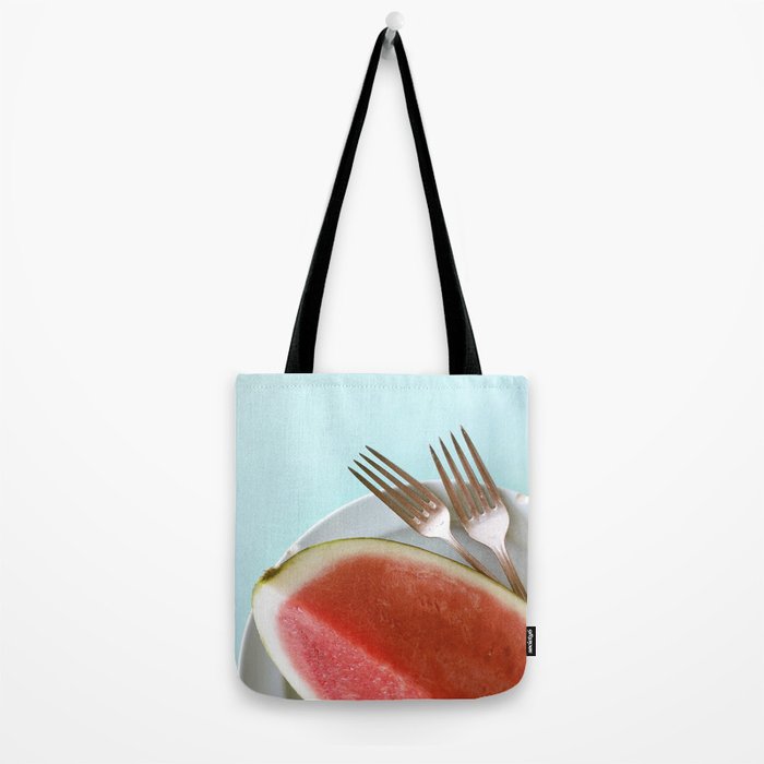 Summer Watermelon Wedge and Two Forks Tote Bag Gallery Image 2