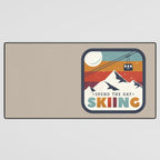 Spend The Day Skiing-Ski Badge Desk Mat Gallery Image 3