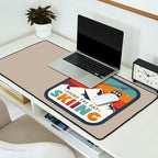 Spend The Day Skiing-Ski Badge Desk Mat Gallery Image 2