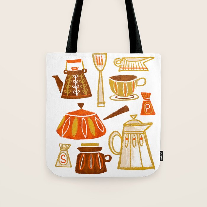 Mid Century Modern Kitchen Tote Bag Gallery Image 1