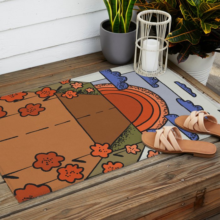 On The Road #1 Outdoor Rug Gallery Image 2