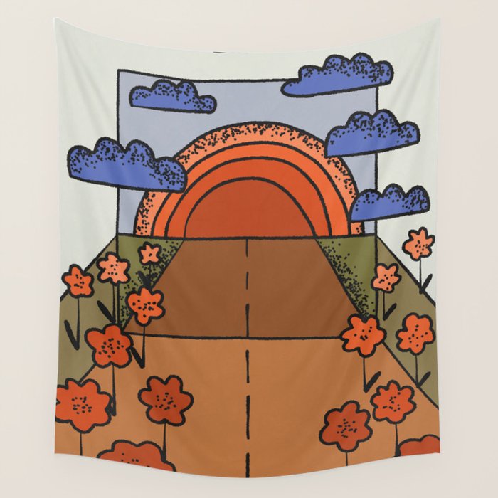 On The Road #1 Wall Tapestry Gallery Image 4