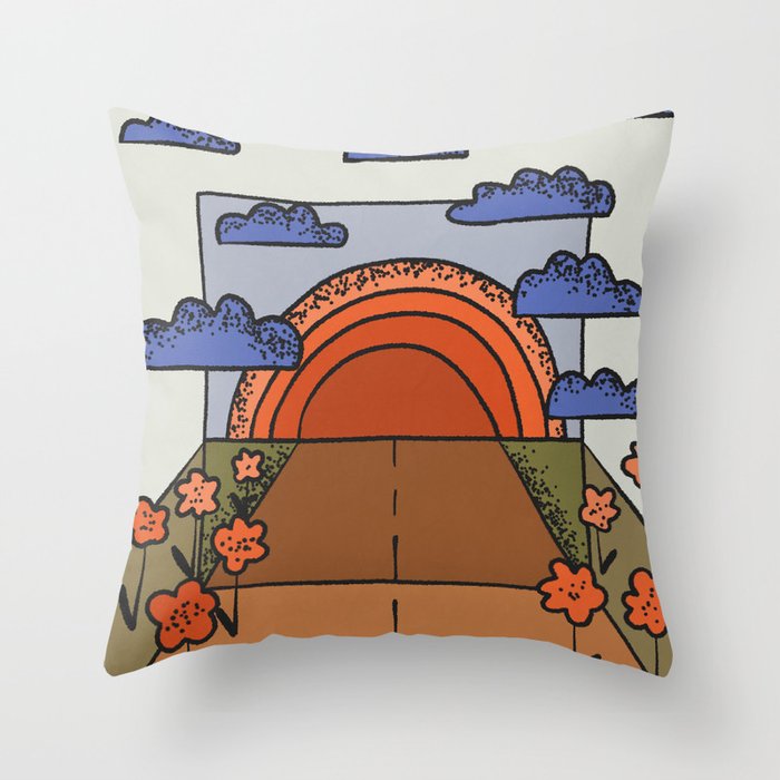 On The Road #1 Throw Pillow Gallery Image 1