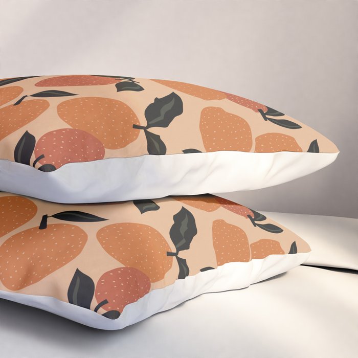 Seamless Citrus Pattern / Oranges Pillow Sham Gallery Image 3